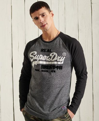 Camiseta con manga larga raglán y logo Vintage - Superdry - Modalova