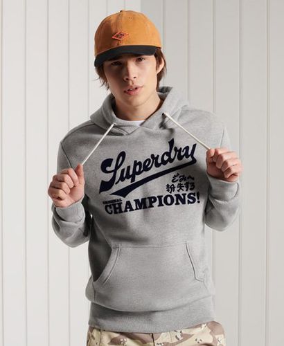 Sudadera con capucha, diseño sin cierre y gráfico Collegiate - Superdry - Modalova