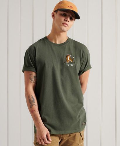 Camiseta gráfica de estilo militar y corte cuadrado - Superdry - Modalova