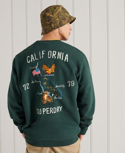 Sudadera gráfica de inspiración militar con cuello redondo - Superdry - Modalova