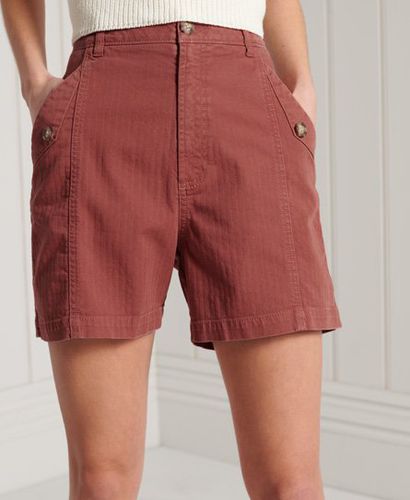 Women's Utility Shorts Brown / Red Brown - Size: 8 - Superdry - Modalova