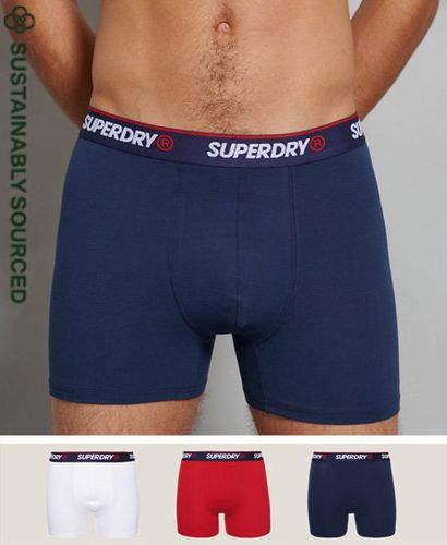 Pack de 3 calzoncillos bóxer clásicos de algodón orgánico - Superdry - Modalova