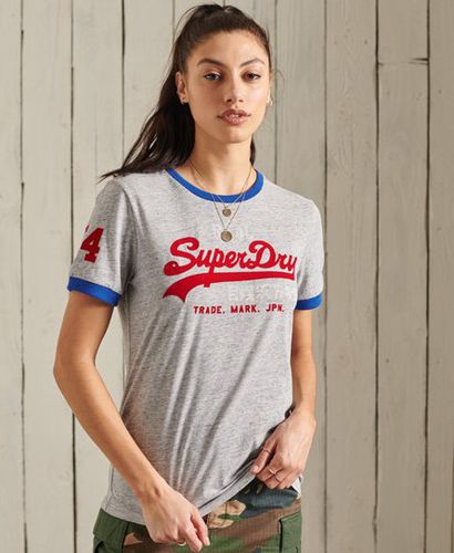 Camiseta Varsity con ribetes en contraste y logo Vintage - Superdry - Modalova