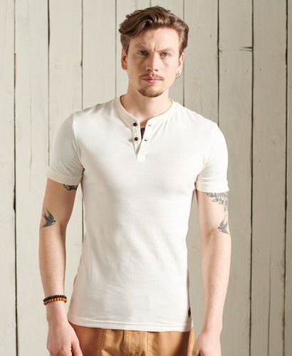 Camiseta de algodón orgánico con cuello panadero y manga corta - Superdry - Modalova