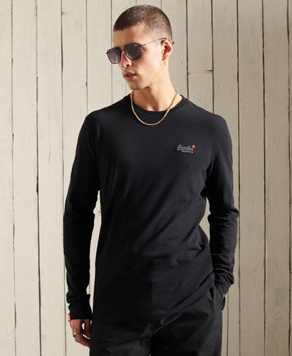 Men's Organic Cotton Vintage Embroidery T-Shirt Black - Size: Xxs - Superdry - Modalova