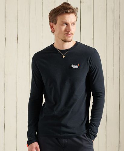 Men's Organic Cotton Vintage Embroidery T-Shirt Navy / Eclipse Navy - Size: Xxs - Superdry - Modalova