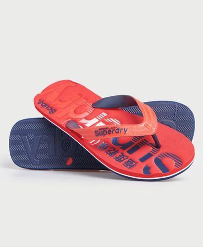 Men's Classic Logo Flip Flops Red - Size: S - Superdry - Modalova