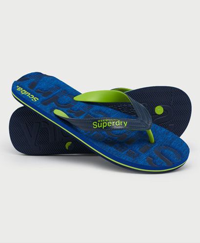 Men's Essential Logo Flip Flops Dark Blue / Cobalt Grit - Size: S - Superdry - Modalova