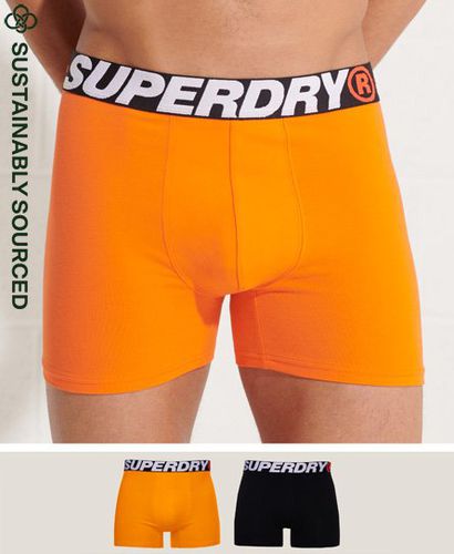 Pack de 2 calzoncillos bóxer de algodón orgánico - Superdry - Modalova