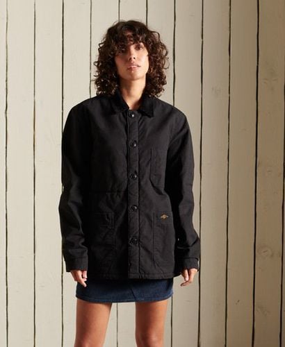 Women's Oversized Utility Mix Overshirt Black / Black Wax - Size: S - Superdry - Modalova