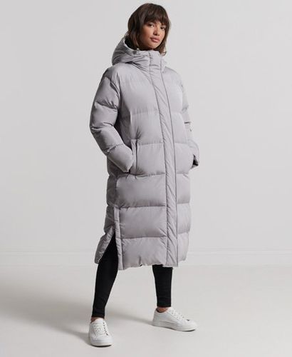 Women's Longline Duvet Coat Light Grey / Flat Grey - Size: 16 - Superdry - Modalova
