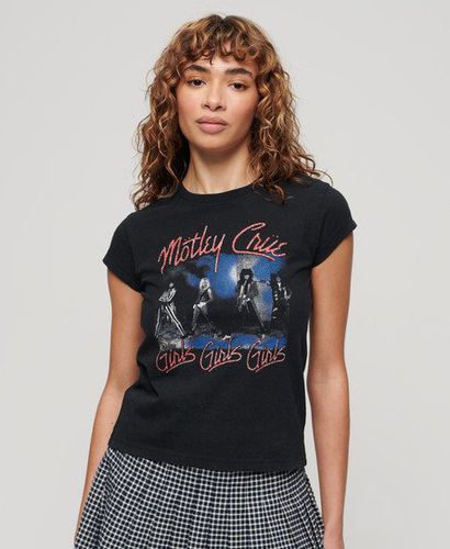Damen Mötley Crüe T-Shirt mit Flügelärmeln - Größe: 36 - Superdry - Modalova