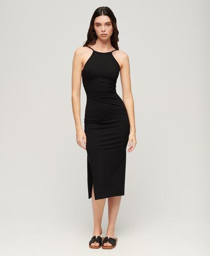 Women's Jersey Lace Back Midi Dress Black - Size: 10 - Superdry - Modalova