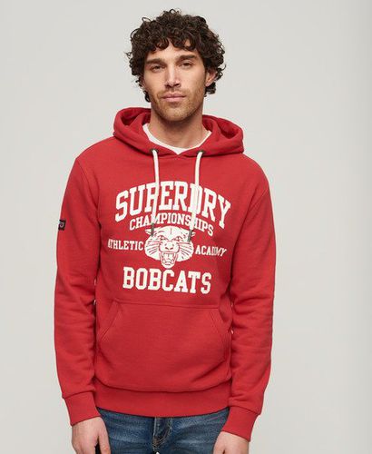 Men's Track & Field Athletic Graphic Hoodie Red / Ferra Red Marl - Size: L - Superdry - Modalova