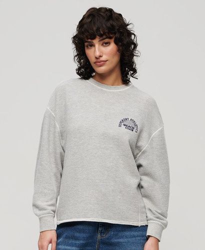 Women's Athletic Essentials Sweatshirt Grey / Grey Marl - Size: 10 - Superdry - Modalova
