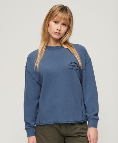 Ladies Classic Embroidered Logo Athletic Essential Sweatshirt, Blue, Size: 16 - Superdry - Modalova