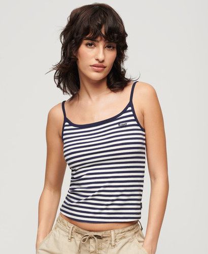Ladies Slim Fit Striped Athletic Essentials Cami Top, Blue and , Size: 16 - Superdry - Modalova