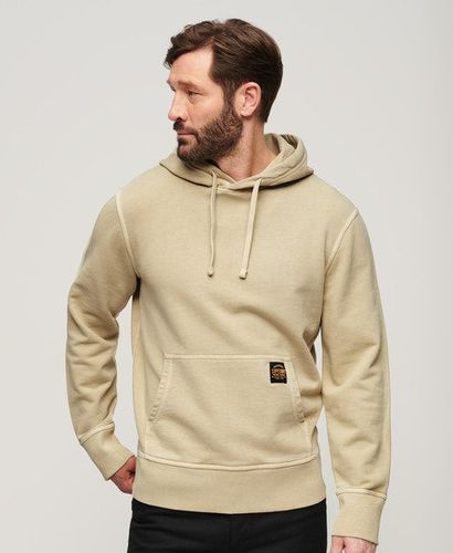 Men's Contrast Stitch Relaxed Hoodie Beige / Washed Pelican Beige - Size: XL - Superdry - Modalova