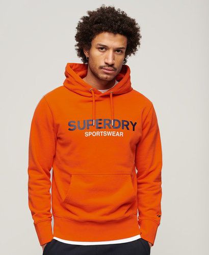 Men's Sportswear Logo Loose Fit Hoodie Orange / Flame Orange - Size: M - Superdry - Modalova