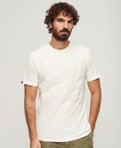 Mens Classic Embossed Archive Graphic T-Shirt, White, Size: XXL - Superdry - Modalova