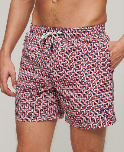 Men's Printed 15-inch Recycled Swim Shorts / Tricolour Geo Print - Size: M - Superdry - Modalova