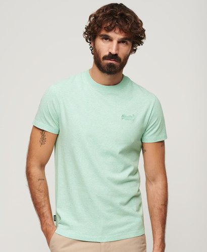 Men's Organic Cotton Essential Logo T-Shirt Green / Light Mint Green Marl - Size: Xxl - Superdry - Modalova
