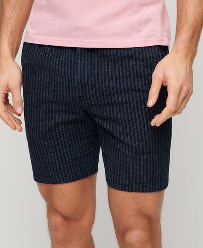Men's Indigo Bermuda Shorts / Twin Ticking - Size: L - Superdry - Modalova