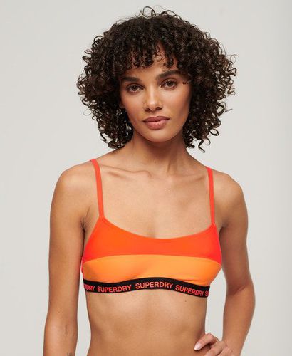 Ladies Striped Elastic Bralette Bikini Top, Orange, Size: 8 - Superdry - Modalova