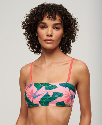 Damen Bandeau-Bikinioberteil mit Tropischem Print - Größe: 38 - Superdry - Modalova