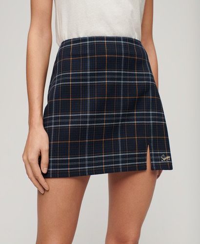 Ladies Classic Check Mini Skirt, Navy Blue, Size: 10 - Superdry - Modalova