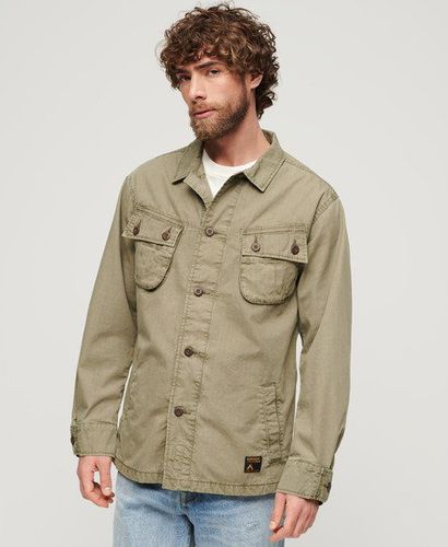 Men's Fully lined Military Overshirt Jacket, Green, Size: XL - Superdry - Modalova
