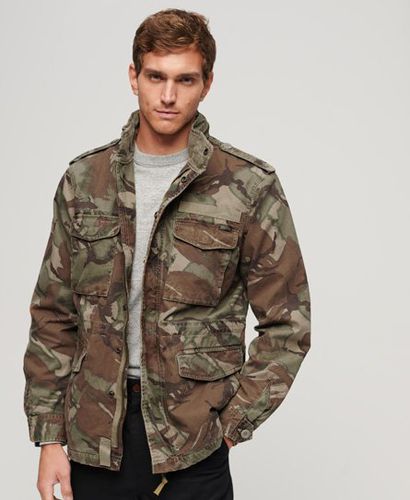 Men's Military M65 Jacket Green / Washed Green Camo - Size: S - Superdry - Modalova
