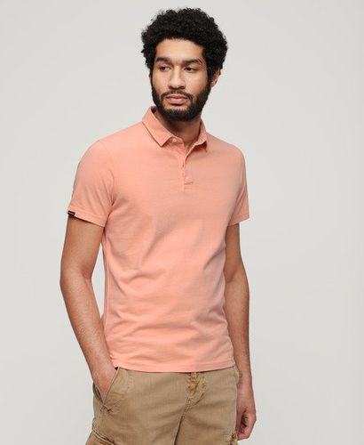 Men's Jersey Polo Shirt Pink / Sweet Peach Pink - Size: S - Superdry - Modalova