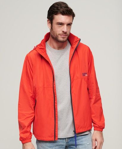 Men's Hooded SD Windbreaker Jacket Red / Sunset Red - Size: XL - Superdry - Modalova