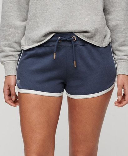 Women's Athletic Essentials Logo Racer Shorts Navy / Mariner Navy - Size: 12 - Superdry - Modalova