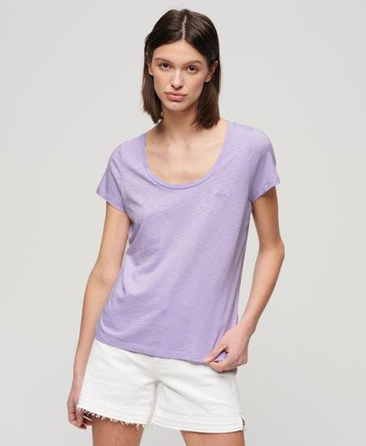 Women's Studios Scoop Neck T-Shirt Purple / Light Lavender Purple - Size: 6 - Superdry - Modalova