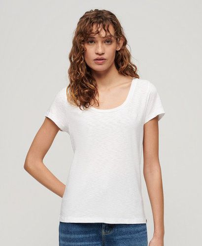 Women's Studios Scoop Neck T-Shirt / Optic - Size: 12 - Superdry - Modalova