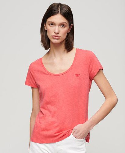 Women's Studios Scoop Neck T-Shirt Pink / Sugar Coral - Size: 10 - Superdry - Modalova