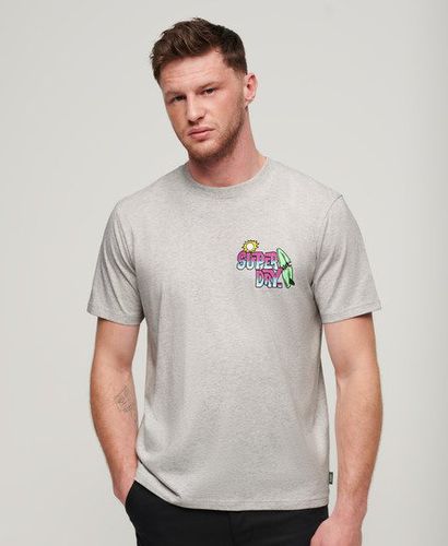 Men's Neon Travel Loose T-Shirt Light Grey / Glacier Grey Marl - Size: M - Superdry - Modalova