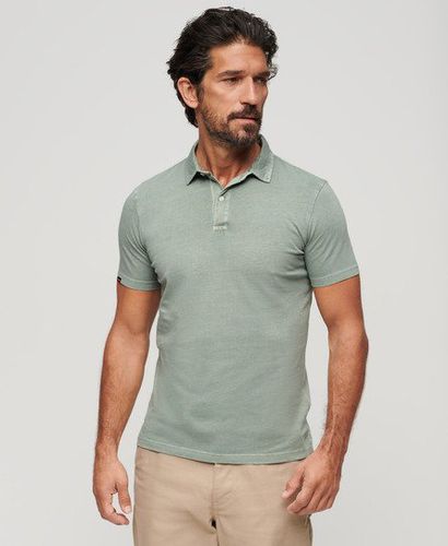 Men's Jersey Polo Shirt Green / Desert Sage Green - Size: XL - Superdry - Modalova