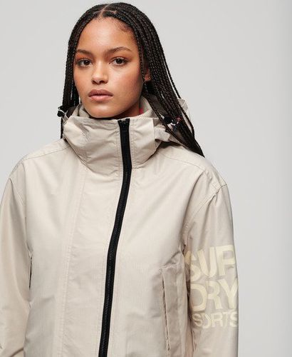 Women's Hooded Embroidered SD Windbreaker Jacket / Chateau Gray - Size: 12 - Superdry - Modalova