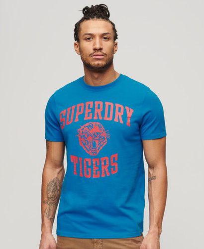 Men's Track & Field Athletic Graphic T-Shirt Blue / Super Denby Blue - Size: XL - Superdry - Modalova