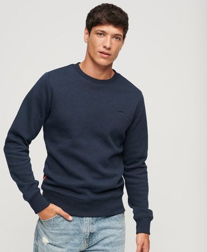 Men's Essential Logo Crew Sweatshirt Navy / Rich Navy Marl - Size: S - Superdry - Modalova