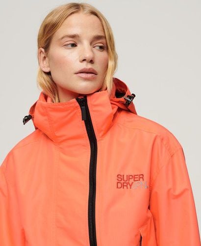 Women's Hooded Embroidered SD Windbreaker Jacket Cream / Pastelline Coral - Size: 10 - Superdry - Modalova