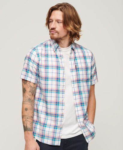 Men's Lightweight Check Shirt White / Optic Check - Size: M - Superdry - Modalova