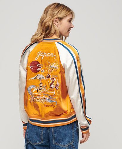 Ladies Fully lined Embroidered Suikajan Bomber Jacket, , Size: 10 - Superdry - Modalova