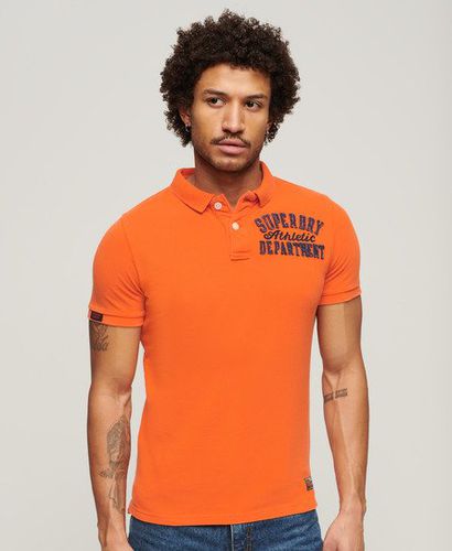 Men's Vintage Athletic Polo Shirt Orange / Denver Orange - Size: M - Superdry - Modalova