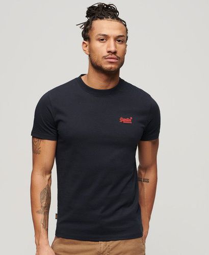 Men's Essential Logo Embroidered Neon T-Shirt Navy / Eclipse Navy - Size: XL - Superdry - Modalova