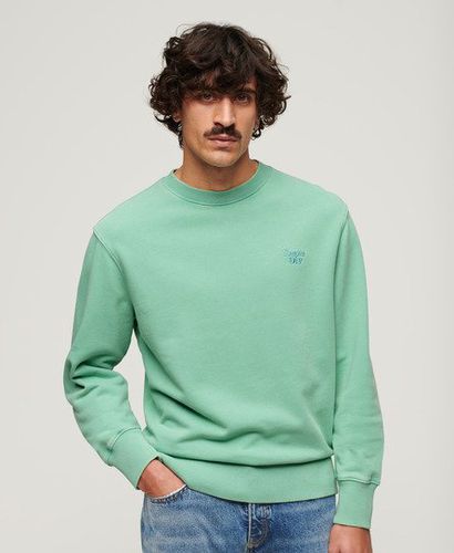 Men's Vintage Washed Sweatshirt Blue / Lagoon Aqua - Size: XL - Superdry - Modalova