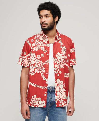 Mens Classic Floral Print Hawaiian Shirt, Red, Size: L - Superdry - Modalova